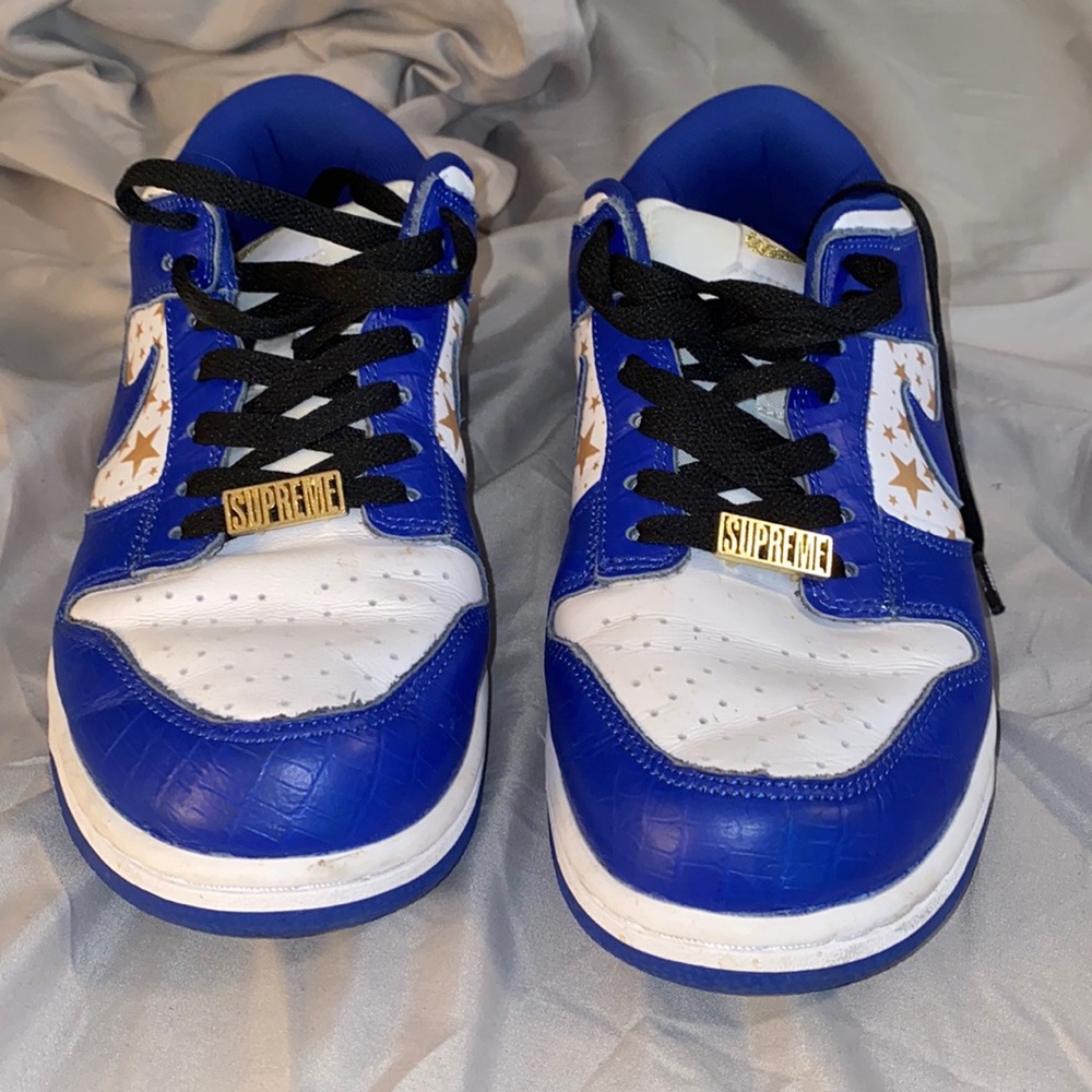 Nike Sb dunk low Supreme stars blue.